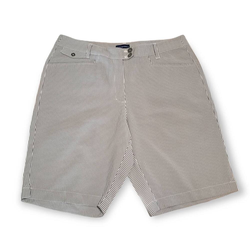 Golf America Womens Gray Striped Shorts - Size 6P